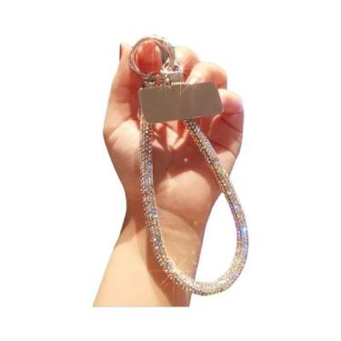 Imagem de Cordão De Luxo Para Celular Com Diamantes, Corrente Curta Leve, Alça D