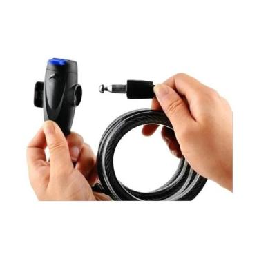 Imagem de Cadeado Universal Antifurto Para Bicicleta E Moto Com Cabo De Aço E 2 
