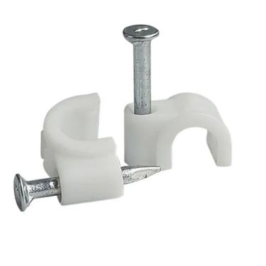 Imagem de Kit 700 Grampo Fixa Fio Cabo Coaxial Miguelo 5mm Branco