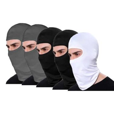 Imagem de Kit 5 Balaclava Térmica Ninja Touca Motociclista Proteção Uv 50+ - Creme - Único - Home...