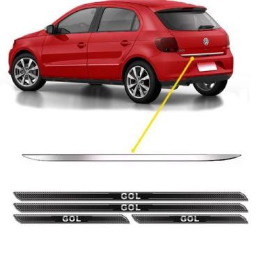 Imagem de Friso Porta-Malas Volkswagen Gol G6 + Kit Soleira Protetora - SPORTINO