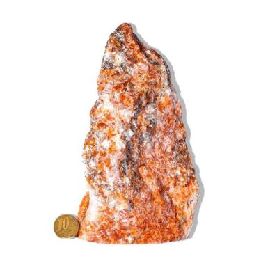 Imagem de 01 Calcita Laranja Pé Serrado 12 a 16cm 1 a 2kg - Tipo B - Cristaisdec