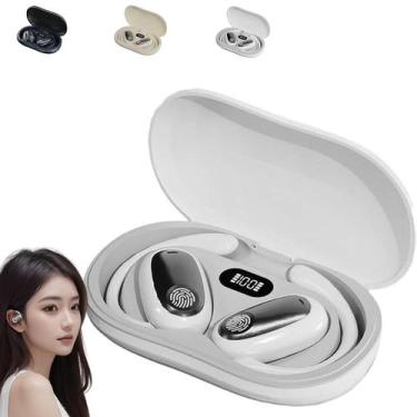 Imagem de Fones de ouvido Bluetooth Sporty Hanging Ear IPX5 impermeáveis brancos