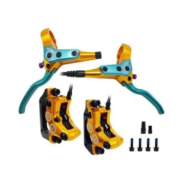 Imagem de Freio a Disco Hidráulico Ultraleve TANKE MTB 4 Pistões Com Pastilhas D