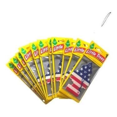 Imagem de Kit 10 Odorizador Automotivo Little Trees Aromatizante EUA C - Congrat