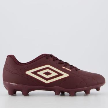 Imagem de Chuteira Umbro Class Footballer Campo Bordô e Branca, 41