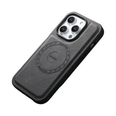 Imagem de Capa Magnética De Couro Vintage Para iPhone 16 15 14 13 12 pro Max Plu