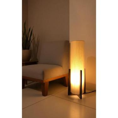 Imagem de Abajur Chão Madeira Imbuia Elegante 46cm Bivolt - Congratulations Stor