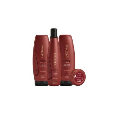 Imagem de Kit Aneethun Force System Completo Shampoo + Máscara + Finalizador + D