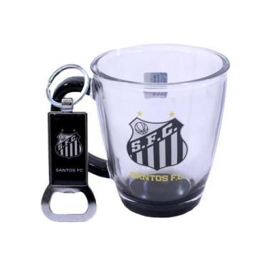 Imagem de Jogo com uma caneca de vidro e um abridor de garrafas 370ml - santos