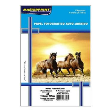 Imagem de Papel Fotográfico Glossy Auto-adesivo 130 G/m2 A4 20 Folha - MASTER PR