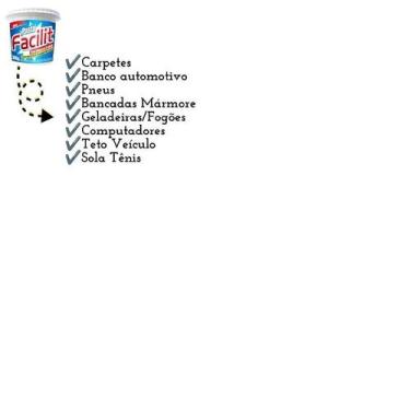 Imagem de KIT 4 Pasta FACILIT 380g Limpeza a Seco Cozinha Carro Carpetes Pneus B