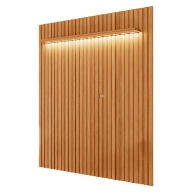Imagem de Painel Ripado para TV 65 Polegadas Com Led 1 Prateleira 1,85m Maragogi