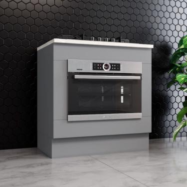Imagem de Kit Balcão Forno Henn 80 Cm Com Cooktop Henn 80 Cm Cinza-calcare