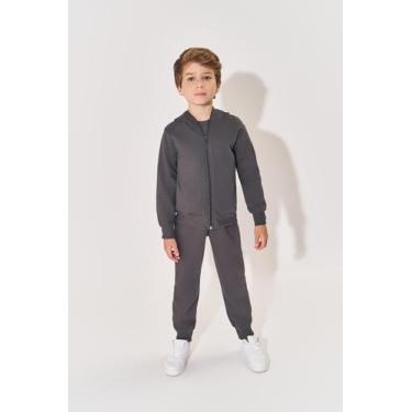 Imagem de Jaqueta Moletom Infantil Menino Chumbo Divertto, Chumbo, 3
