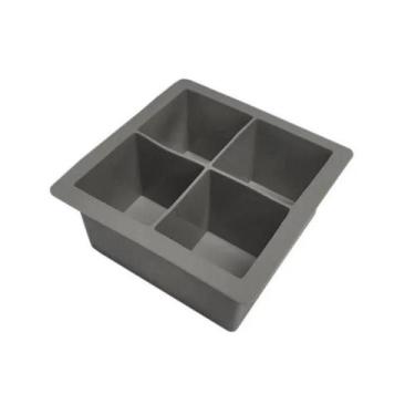 Imagem de Forma Gelo Em Cubo 4 Cavidades Drinks Whisky Com Tampa - UNY GIFT, Cin