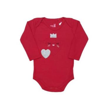 Imagem de Body bebê menina manga longa Princess ref 7108 - Kiko, M, Vermelho