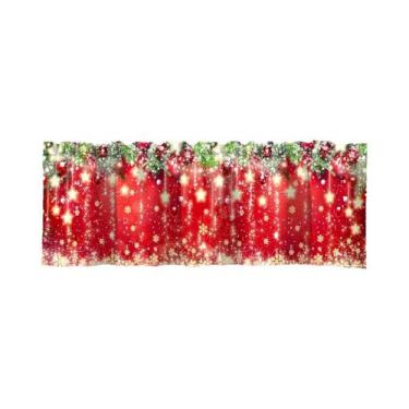 Imagem de Decoração De Cortina Curta De Feliz Natal Para Casa, Cozinha, Sala De 