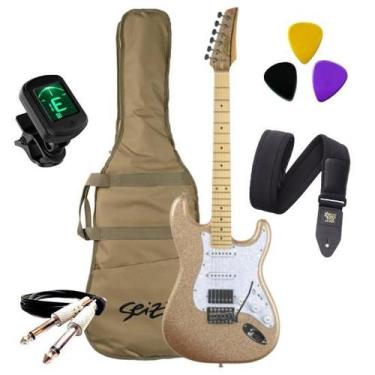 Imagem de Kit Guitarra Seizi Katana Musashi Fun Desert Gold HSS