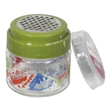 Imagem de Porta Tempero 300ml com Ralador Tampa Dosador Vidro Prático - WellMix,