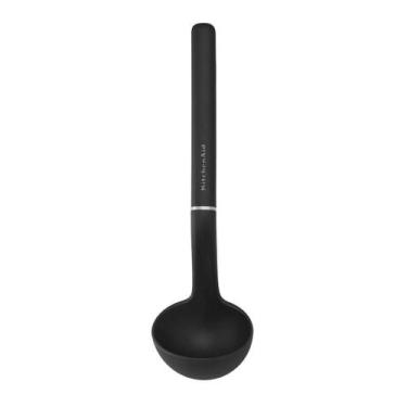 Imagem de Concha Nylon Sopa Caldo Cozinha Pratica Preto KitchenAid