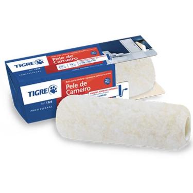 Imagem de Rolo para Pintura de Lã de Carneiro sem Cabo 23cm 1328 para Superfícies Rugosas Tigre