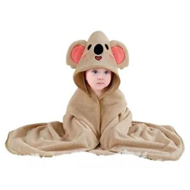 Imagem de Toalha Manto De Banho Bebê De Algodão Premium Soft - Genérica, Bege
