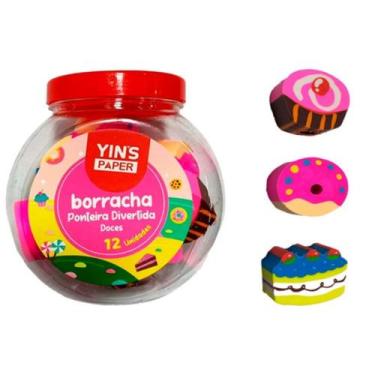 Imagem de 48 Borracha de Ponteira Divertida Doces - Yins Paper