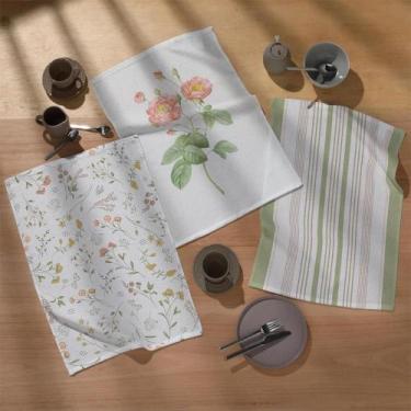 Imagem de Kit 3 Peças Pano de Copa Dohler Florência 100% Algodão