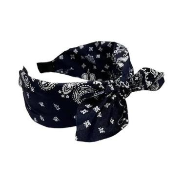 Imagem de Faixas De Cabelo Vintage Elegantes Com Estampa Boho E Laço Para Mulher
