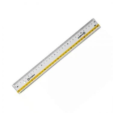 Imagem de Régua plástica 30cm para canhoto - Ecoplast