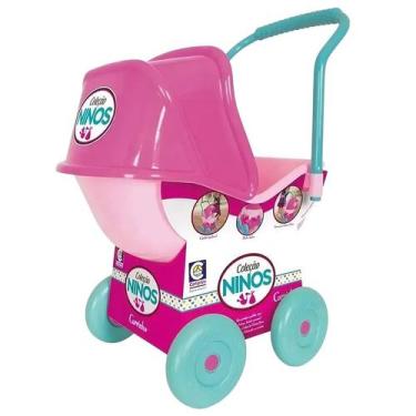 Imagem de Carrinho de boneca com porta objetos e capota regulável Ninos Reborn