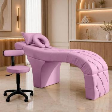 Imagem de Maca Com Mocho Para Estética Facial Cílios E Sobrancelhas - SOFA STORE