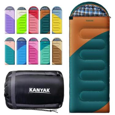 Imagem de Saco de dormir retangular Kanyak 220 x 83 cm para 3 a 4 estações
