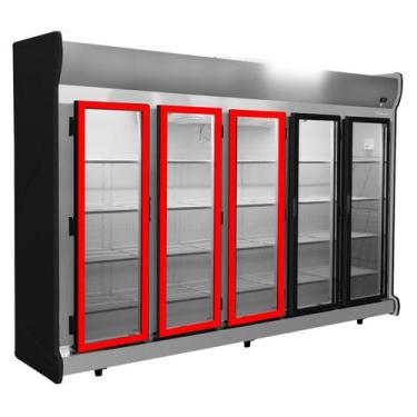 Imagem de Kit 3 Gaxeta Expositora Acfm 2375 Para Fricon Porta 47x145, Preto, 64x
