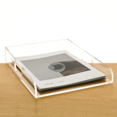 Imagem de Bandeja de Acrílico AIMOLLY A4 Transparente para Organizar Mesa