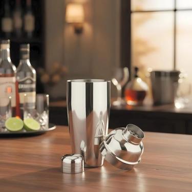 Imagem de Coqueteleira Inox 750ml com Tampa e Peneira - Ideal para Drinks e Coqu