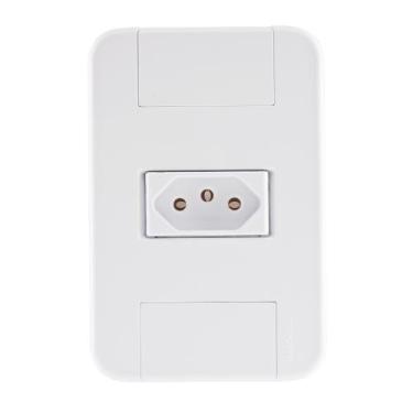 Imagem de Conjunto 4x2 com 1 Tomada 2P+T 20 A 250 V Tramontina Tablet Branco 120