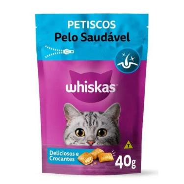 Imagem de Petisco Whiskas Temptations Pelo Saudável para Gatos Adultos 40 g