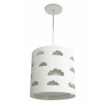 Imagem de LUSTRE INFANTIL PENDENTE NUVENS RECORTES BRANCO 25X25