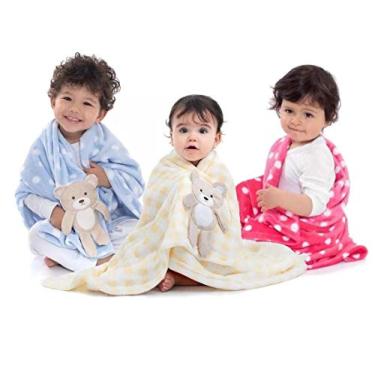 Imagem de Manta Soft Bichinhos Bebê Infantil Cobertor Anti-alérgico. (Pink)