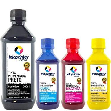 Imagem de Tinta Pigmentada Inkprinter para Impressora Hp Série 7000, 8000 (1.250ml)