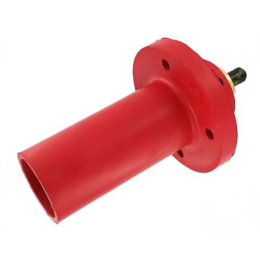 Imagem de Leviton 17R21-R Série 17 Cônica, Macho, Receptáculo de painel, 90 graus, grau industrial, conector tipo cam, vermelho