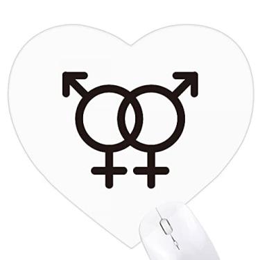 Imagem de Identifying Rainbow Igualdade Dois Números Distinção Coração Mousepad Tapete de Borracha Jogo Escritório