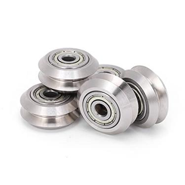 Imagem de Rodas de impressora 3D, acessórios CNC 5mm ID V tipo polia com rolamento para Openbuilds