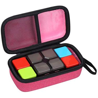 Imagem de Aproca Capa compatível com Moose Games Flipslide Game Brinquedo de quebra-cabeça portátil de ritmo rápido, bolsa de armazenamento portátil para acessórios - rosa (apenas capa)