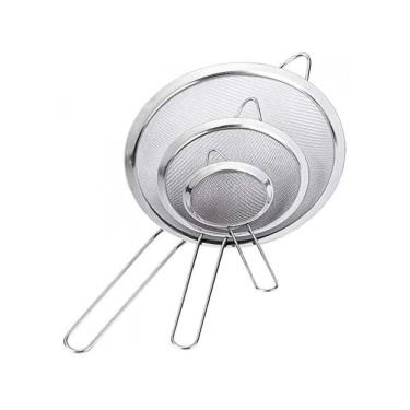 Imagem de Jogo Peneiras Aço Inox 3 Peças 10, 14 e 18cm - Yazi