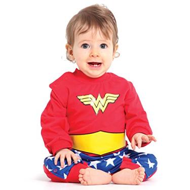 Imagem de MacAcão Mulher Maravilha Bebe 11412-P Sulamericana Fantasias Vermelho P-3 Meses