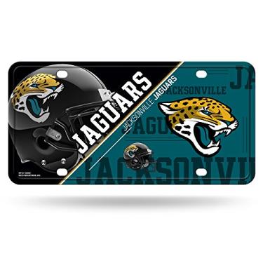 Imagem de Rico Industries Placa de licença NFL Jacksonville Jaguars unissex Jacksonville Jaguars Metaljacksonville Jaguars placa de licença Metaljacksonville Jaguars, cor do time, tamanho único