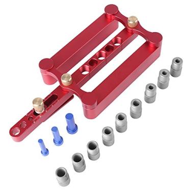 Imagem de Guia de perfuração para marcenaria, 6/8/10 mm guia de perfuração de furo de cavilha de madeira ferramenta localizadora para marcenaria, kit de gabarito de perfuração